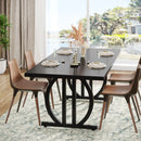 Axyaa 63-Inch Dining Table: Modern Industrial Style for 4-6 People, Heavy-Duty Metal Frame