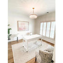 Axyaa 5-Light Brushed Brass Crystal Glass Chandelier - Contemporary Modern Pendant Light