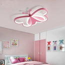 Axyaa Butterfly Kids LED Ceiling Chandelier, Modern Bedroom Decor Lighting