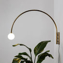 Axyaa Golden Arch Bend Tube Wall Lamp - Rotatable Metal Art with G9 LED