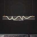 Axyaa Nordic Pendant Lamp: Long Tube LED Lighting Fixture for Restaurant, Office & Villa