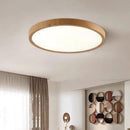 Axyaa Wood Grain Walnut LED Ceiling Light for Home, Bedroom, Dining Room, Living Room