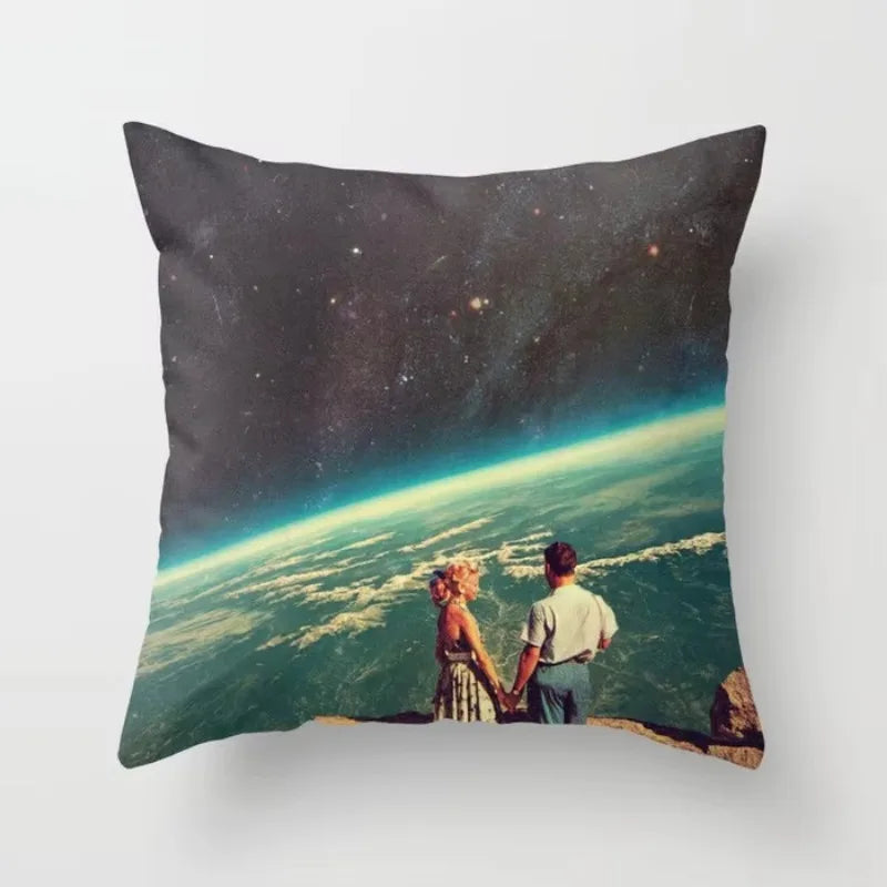 Axyaa Starry Sky Moon Cushion Cover - 45X45CM