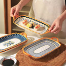 Axyaa Double-Ear Ceramic Fish Plate - Nordic Design, Japanese Style, Light Luxury Pasta Plate