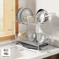 Axyaa Dish Drying Rack with Drainboard and Utensil Holder for Kitchen Counter