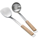 Axya Stainless Steel Wok Spatula, Long Handle Cooking Turner for Fried Steak
