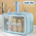 Axyaa Double Transparent PU Makeup Bag for Travel & Fitness Essentials