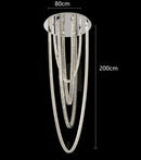 Axyaa Crystal Chandelier Stair Pendant Lamp Living Room Interior Lighting