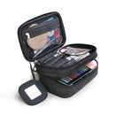 Axyaa Double-Layer Waterproof Cosmetic Bag for Travel & Storage