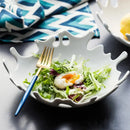 Axyaa Coral Ceramic Tableware Set for Salads, Desserts, Fruits - Family & Restaurant Dishes