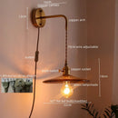 Axyaa Japanese Style LED Wall Lamps Living Room Coffee Balcony Stair Light Copper Glass Lamparas