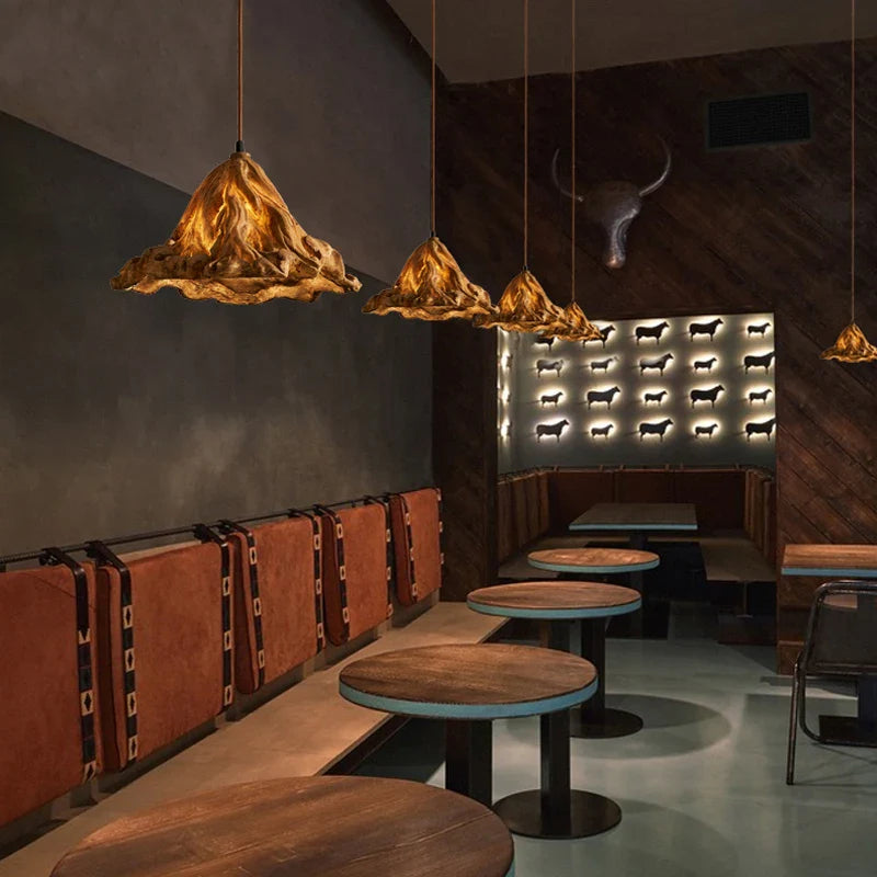 Axyaa Wabi Sabi Lotus Leaf Chandelier Pendant Lights