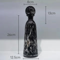 Axyaa Leopard Texture Glass Vase Modern Floral Arrangement Room Decor