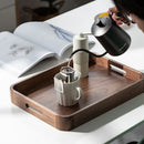 Axyaa Black Walnut Rounded Corner Tray, Solid Wood Handheld Fruit Tray