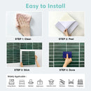 Axyaa Green Tile Sticker, 3D Self-adhesive Backsplash for Bathroom Walls, 30x30cm
