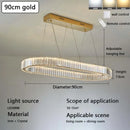 Axyaa Crystal Duplex Staircase Chandelier: Modern LED Luxury Light for Elegant French Hall.