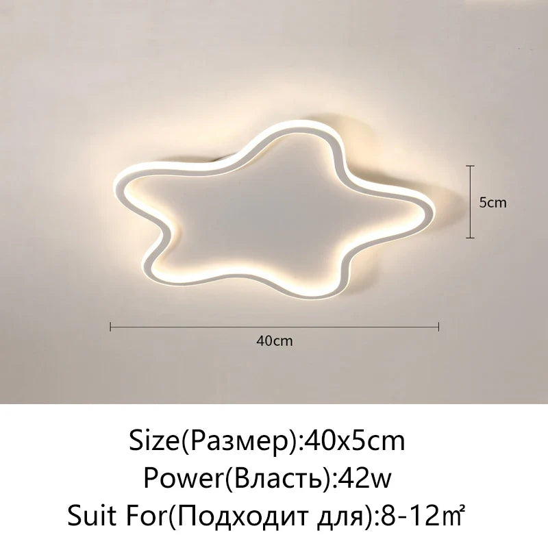 Axyaa Star LED Ceiling Light: Modern Room Decoration Fixture