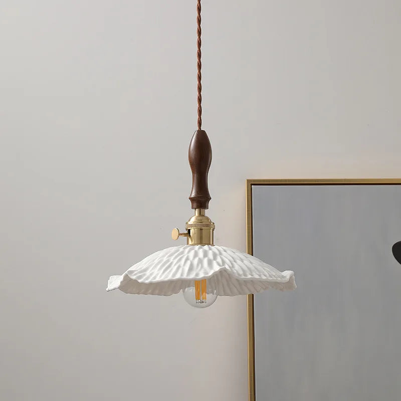 Axyaa Nordic LED Pendant Lamp Ceramic Copper Hanging Light Fixtures