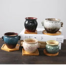Axyaa Bamboo Coaster Set for Home Decor and Kitchen, Multi-use Wood Tray Plate