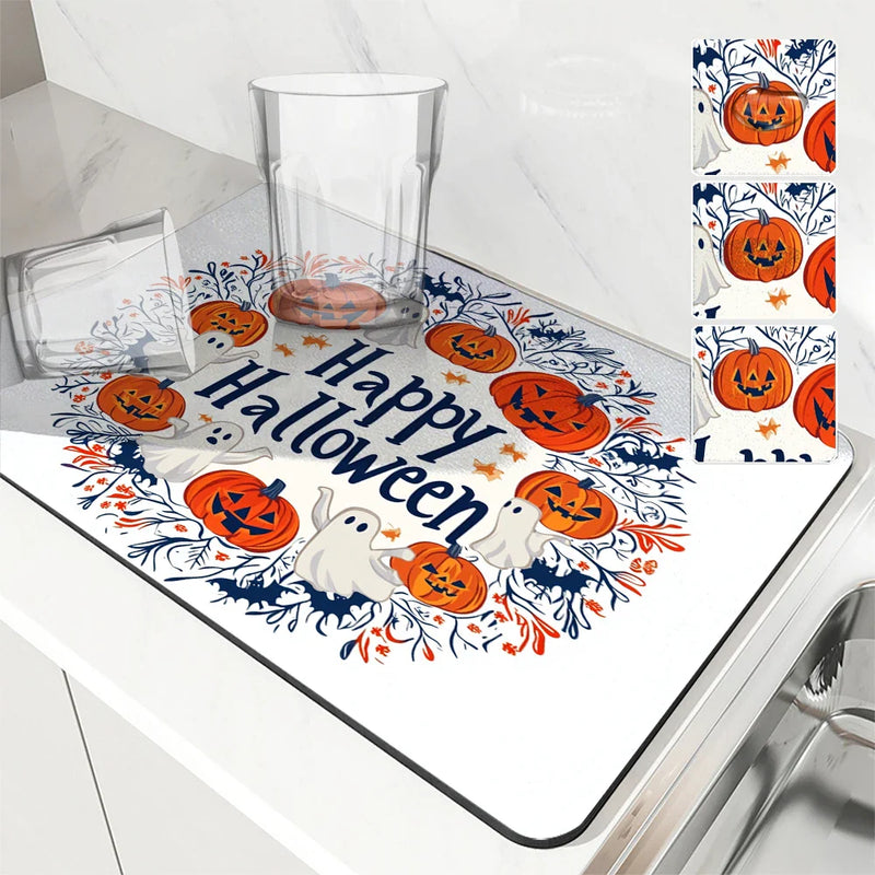 Axyaa Halloween Head Ghost Draining Mat