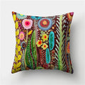 Axyaa Multicolor Bird Floral Landscape Polyester Throw Pillow Cover 45X45CM
