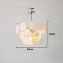 Axyaa Glass Chandeliers: Round LED Vintage Pendant Light for Dining Room & Kitchen