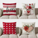 Axyaa Stylish Stripes Love Text Throw Pillow Cover for Sofa Bedroom Car