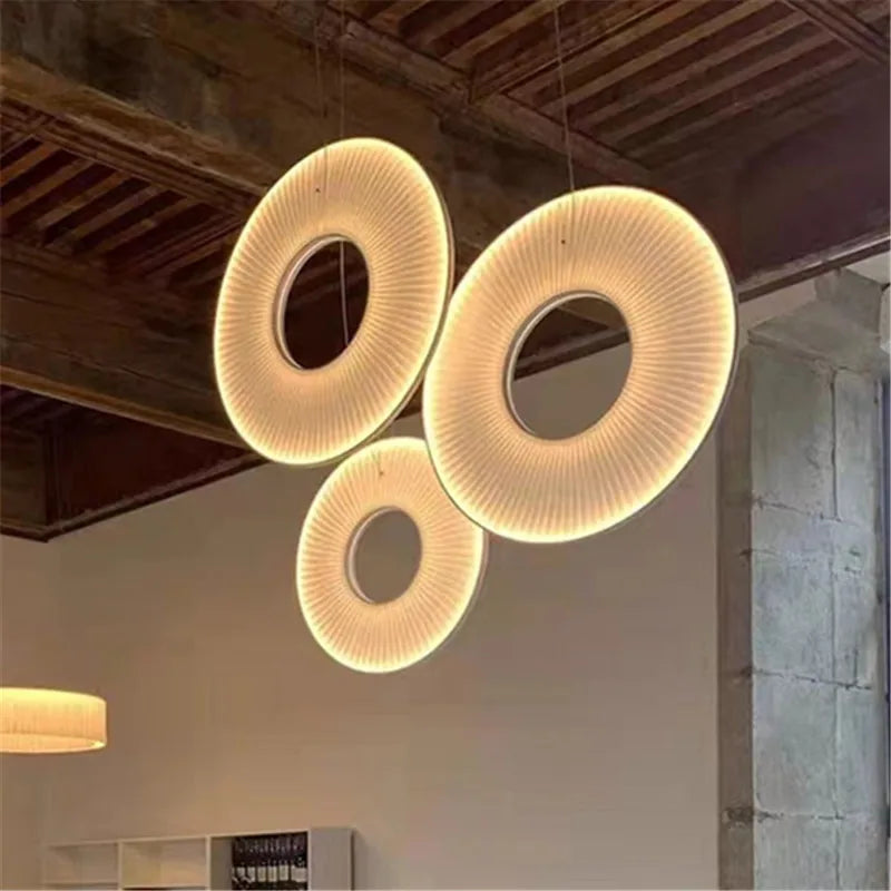 Axyaa White Fabric Pendant Lamp for Soft Room Decor