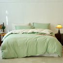 Axyaa 100% Cotton Yarn-Dyed 4-Piece Duvet Set - Ultra-Soft Bedding