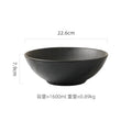 Axyaa Matte Stone Patterned Ceramic Ramen Soup Salad Fruit Noodle Bowl Large Capacity