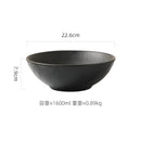 Axyaa Matte Stone Patterned Ceramic Ramen Soup Salad Fruit Noodle Bowl Large Capacity