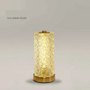 Axyaa Luxury Crystal Table Lamp | Dimmable & Rechargeable LED Bedside Lamp