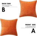Axyaa Soft Velvet Orange Throw Pillow Covers for Couch Sofa Bed Living Room