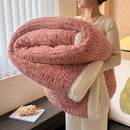 Axyaa Queen Size Wool-Like Throw Blanket for Winter Bedding