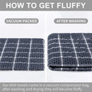 Axyaa Kitchen Towels: Absorbent Honeycomb Cleaning Cloth Set for Dishes, Tableware & Glass