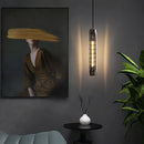 Axyaa Modern LED Pendant Lights Clear Glass Gold Copper Minimalist Hanging Lamp
