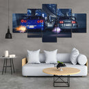 Canvas Art: Axyaa GTR R34 VS Supra Vehicle Car Wall Print for Home Decor