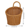 Axyaa Woven Wall Hanging Basket Organizer for Kitchen Tableware and Fruit Storage