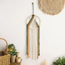 Axyaa Macrame Wall Hanging with Fringe Beads for Boho Chic Home Decor