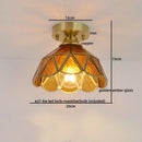 Axyaa Modern Glass Copper Ceiling Light Fixture for Home Decor and Night Illumination