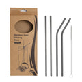 Axyaa Stainless Steel Straws Set - Reusable, Washable, Ideal for Smoothies, Juice