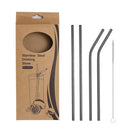 Axyaa Stainless Steel Straws Set - Reusable, Washable, Ideal for Smoothies, Juice