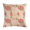 Axyaa Vintage Plant-flower Linen Cushion Cover 45*45cm