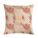 Axyaa Vintage Plant-flower Linen Cushion Cover 45*45cm