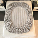 Rabbit Velvet Thicken Fitted Sheet Set Axyaa Warmth Bed Sheet Queen King Size