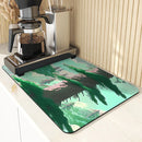 Axyaa Diatoms Kitchen Drain Mat for Coffee Bar and Tableware Counter