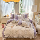 Axyaa Spring Lace Bedding Set: Quilt Cover, Bed Sheet - Fresh Pastoral Style