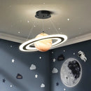Axyaa Kids LED Saturn Pendant Light - Planet Design for Bedroom, Living Room & Kitchen