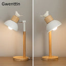 Axyaa Nordic Iron Wood Table Lamps Living Room Bedroom Modern Luminaire