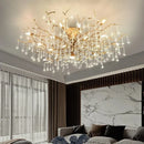 Axyaa Modern Luxury Crystal Round Chandelier for Living, Dining, Lobby & Kitchen Island